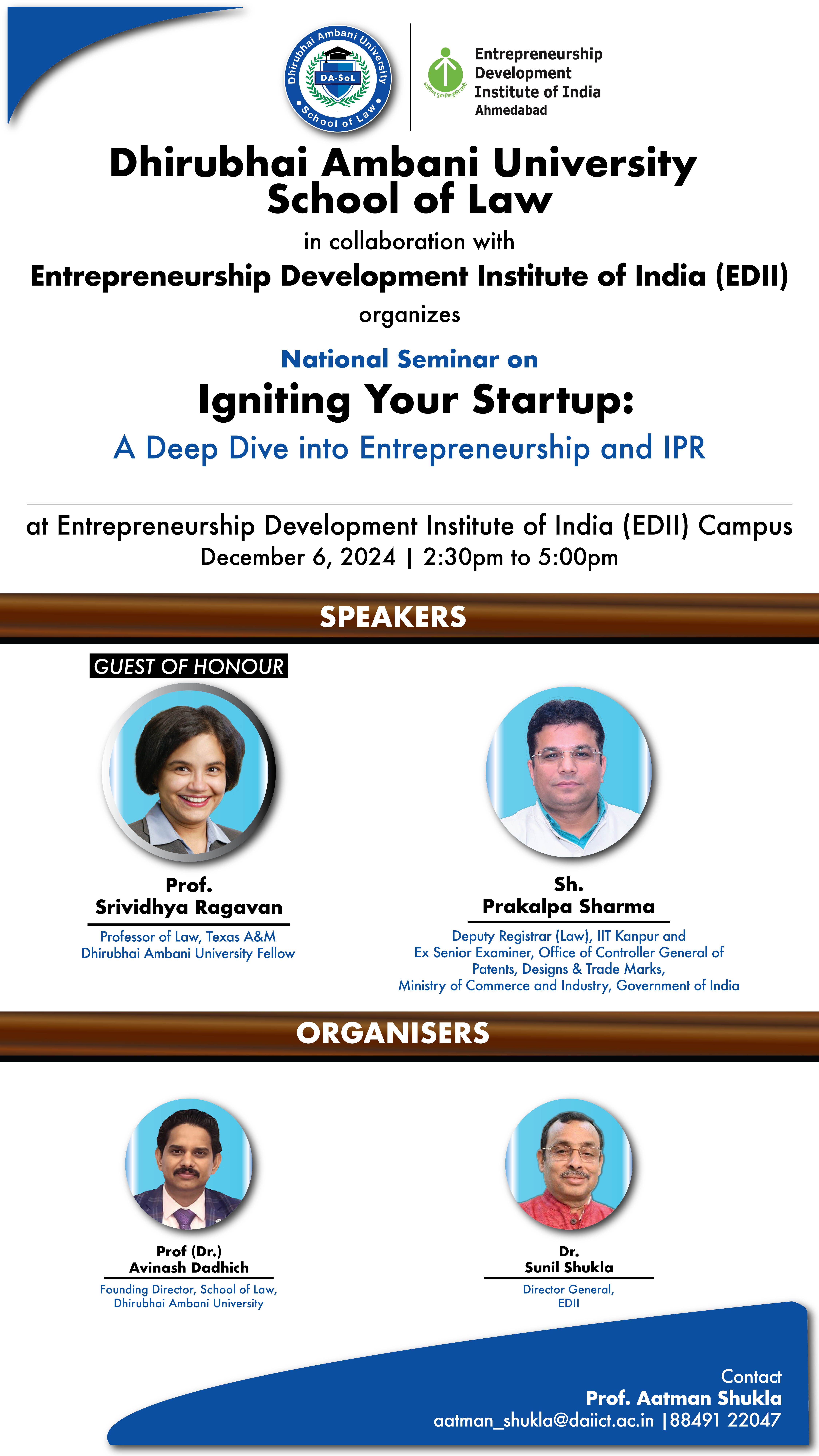 National Seminar on Igniting Your Startup: A Deep Dive into Entrepreneurship and IPR